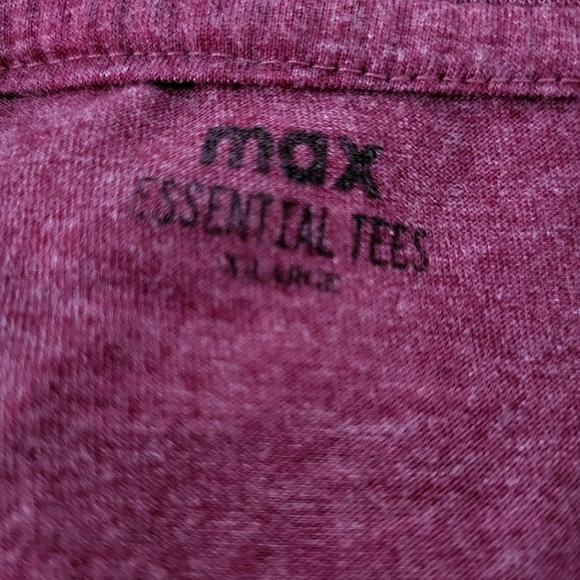 Max Men's Essentials Tees Size XL Colour Wine - Picture 4 of 8